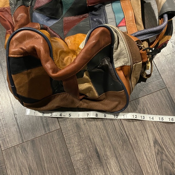 Vintage Leather Patchwork Dufflebag - Picture 5 of 7